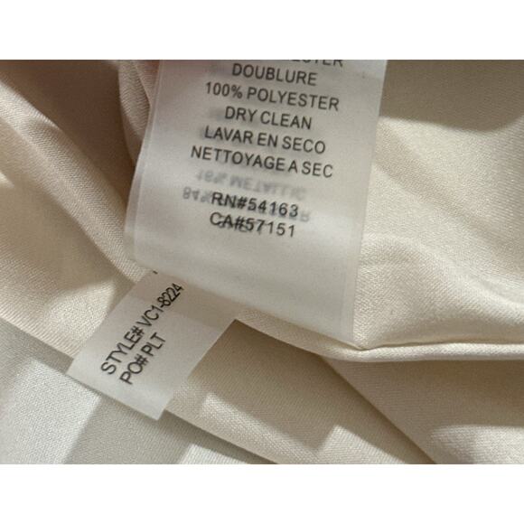 Vince Camuto Metallic Brocade Fit & Flare Dress Blue Gold Sleeveless Size 2 - Picture 11 of 12